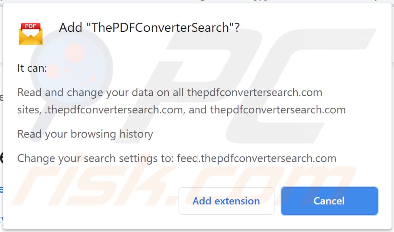  notificação do sequestrador de navegador thepdfconvertersearch