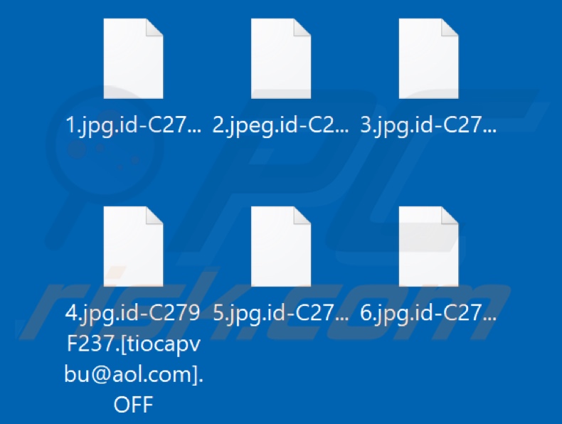 Ficheiros encriptados pelo ransomware OFF (extensão .OFF)