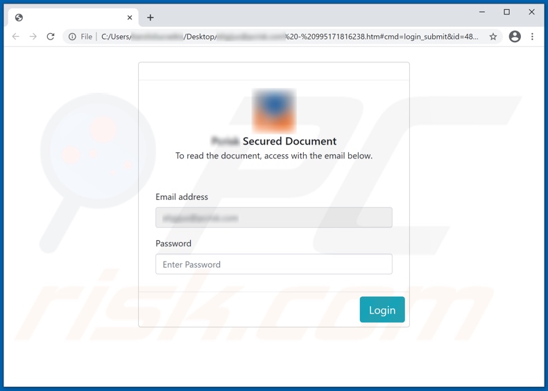 Anexo de phishing do email da fraude do RingCentral