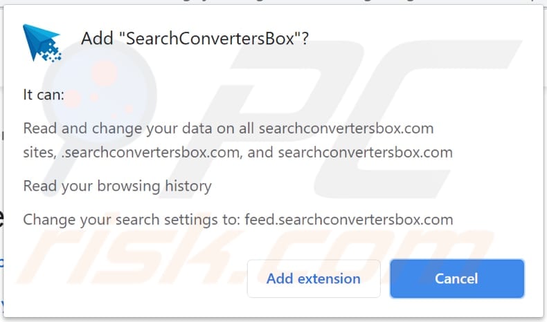 notificação do sequestrador de navegador searchconvertersbox
