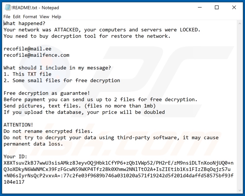 instruções de desencriptação BeijingCrypt (!README!.txt)