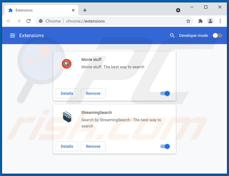 Remoção de anúncios boffero[.]com do Google Chrome passo 2