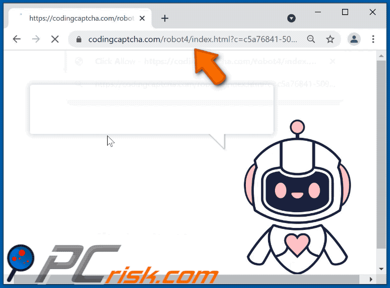 aparência do site codingcaptcha[.]com (GIF)