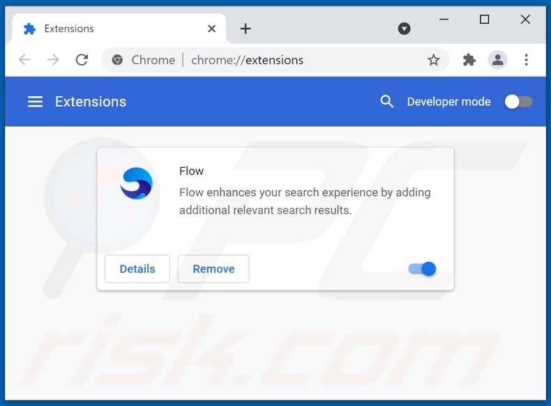 Remoção de anúncios de Flow do Google Chrome passo 2