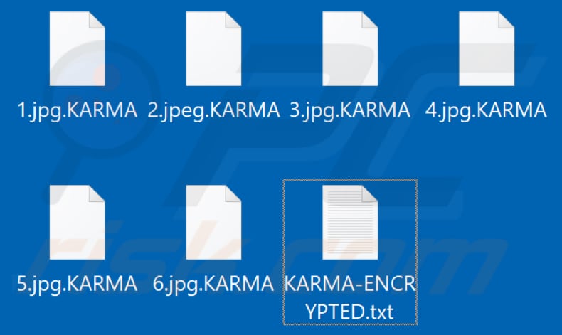 Ficheiros encriptados pelo Karma (extensão (