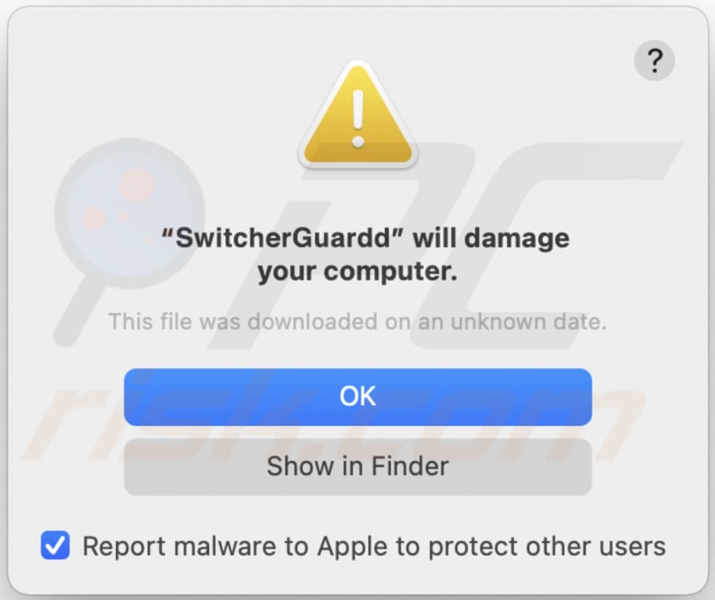 adware switcherguard aparece enquanto o switcherguard está instalado