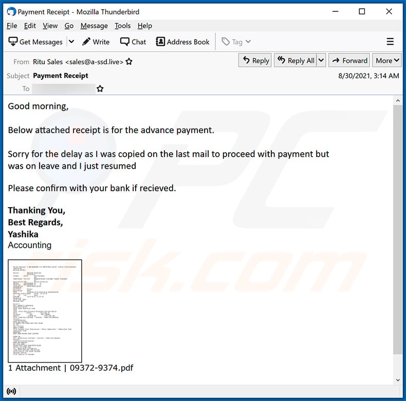 email de spam Bank Payment Copy (2021-09-02)
