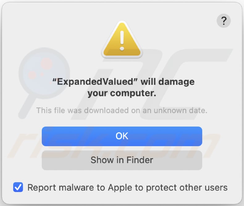 adware  expandedvalue Pop-up que aparece enquanto ExpandedValue é instalado