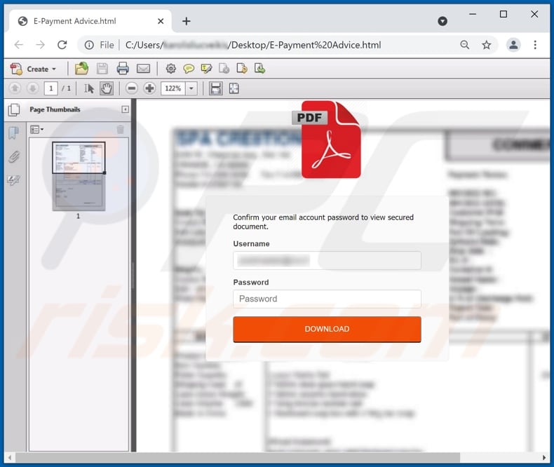 hsbc e-payment advice e-mail scam site enganoso