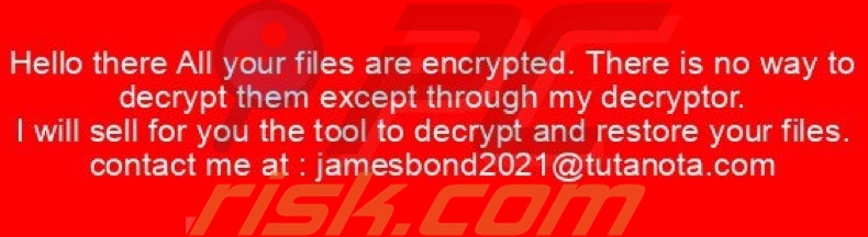 fundo de ambiente de trabalho do ransomware JamesBond