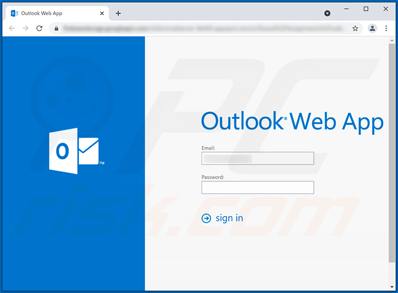 Site de Phishing promovido via emails da fraude Your Mailbox Is Full (2021-09-08)