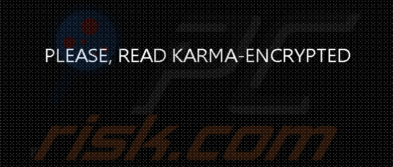 fundo de ambiente de trabalho da área de trabalho definido pelo ransomware Karma