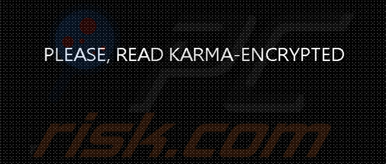 fundo de ambiente de trabalho da área de trabalho definido pelo ransomware Karma