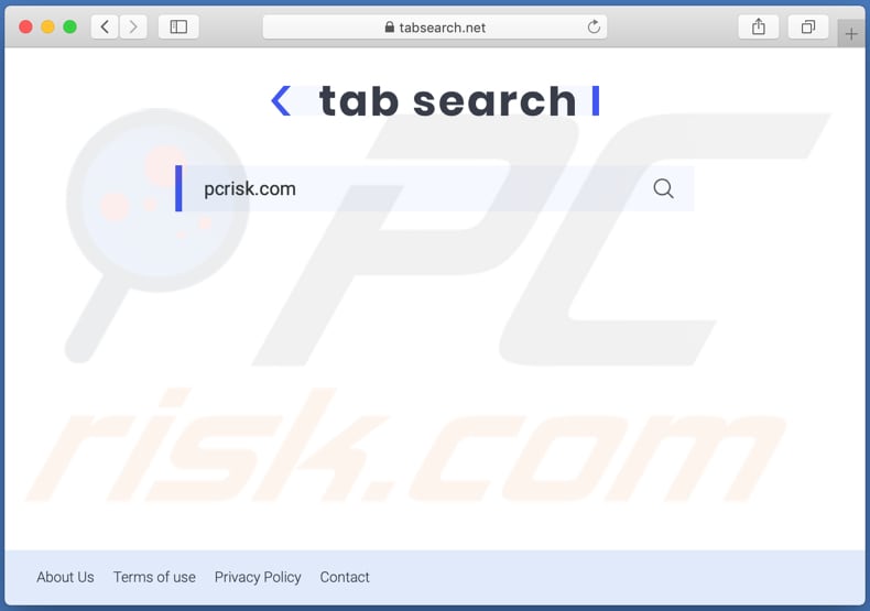 sequestrador de navegador tabsearch.net num computador Mac