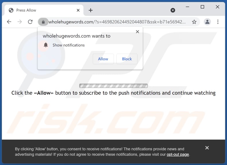 redirecionamentos pop-up wholehugewords[.]com