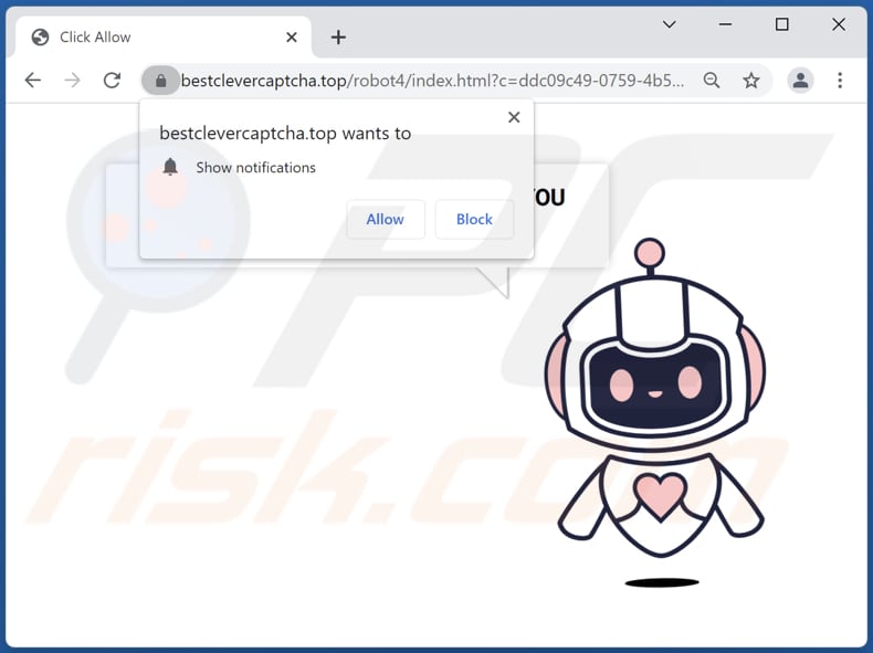 redirecionamentos pop-up bestclevercaptcha[.]top