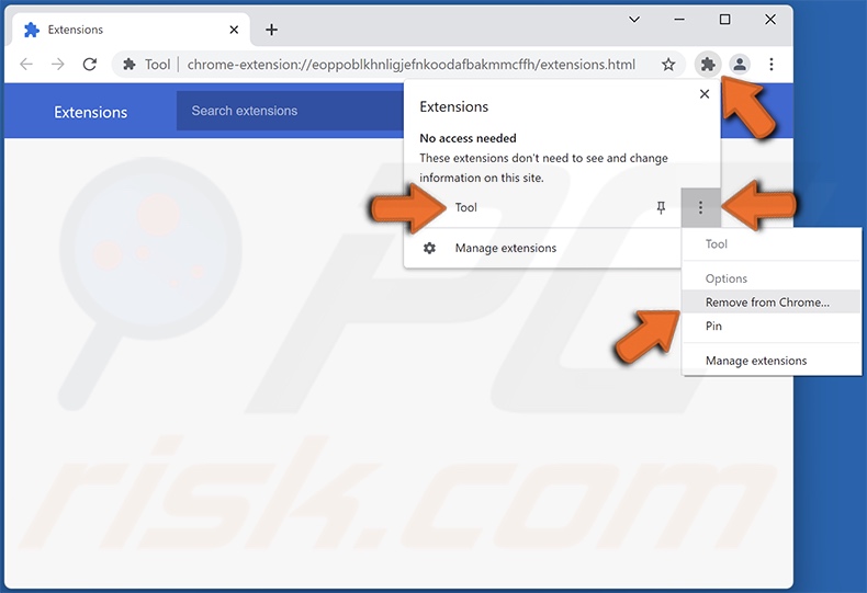 happyquokka.xyz a promover o sequestrador de navegador (Tool) passos de remoção manual