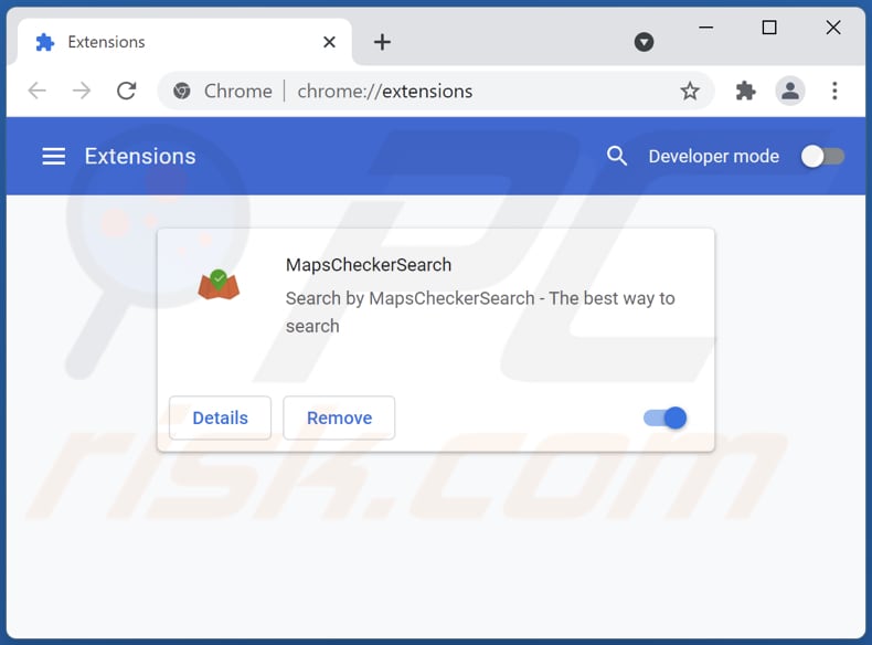 Remoção das extensões fraudulentas mapschecker.com do Google Chrome