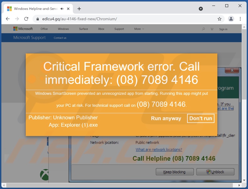 fraude Critical Framework Error