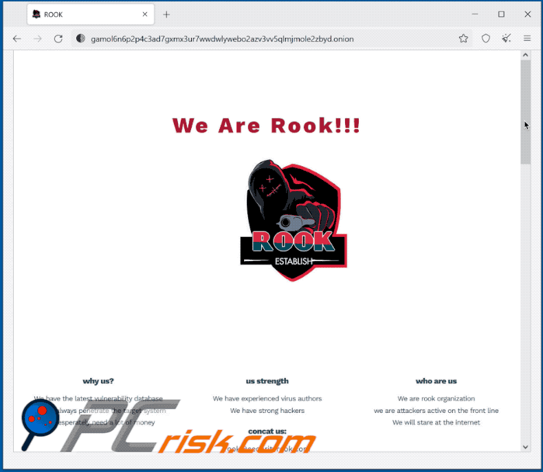 site do ransomware Rook: (2021-12-03)