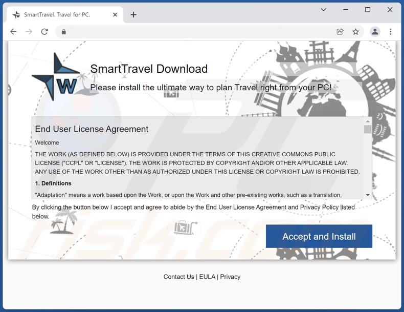 adware SmartTravel a promover o site