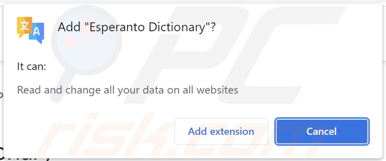 redirecionamentos pop-up Esperanto Dictionary