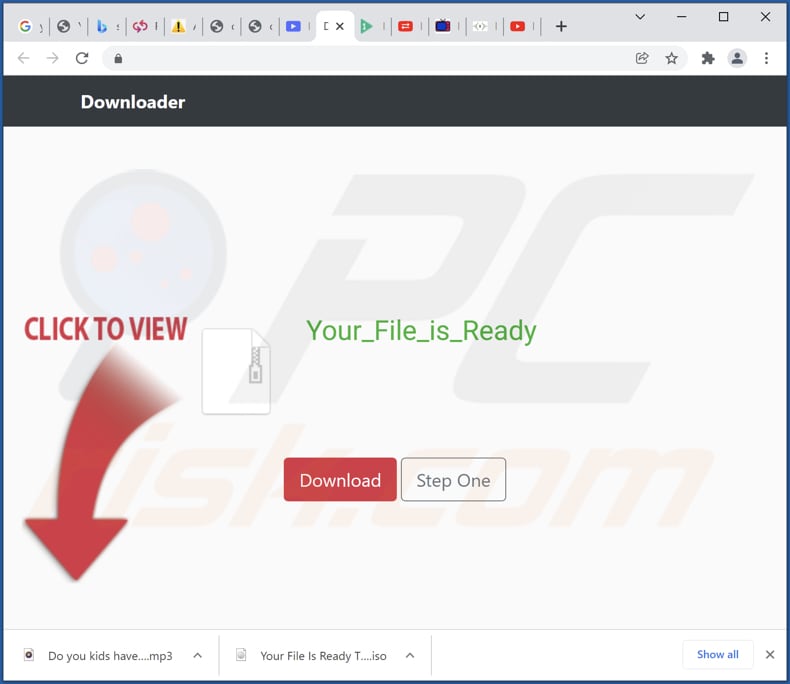 krestinaful.com redirecciona website utilizado para promover o ficheiro iso