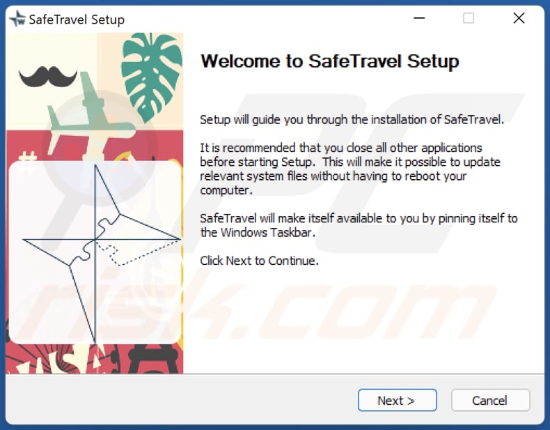 instalador do adware safetravel