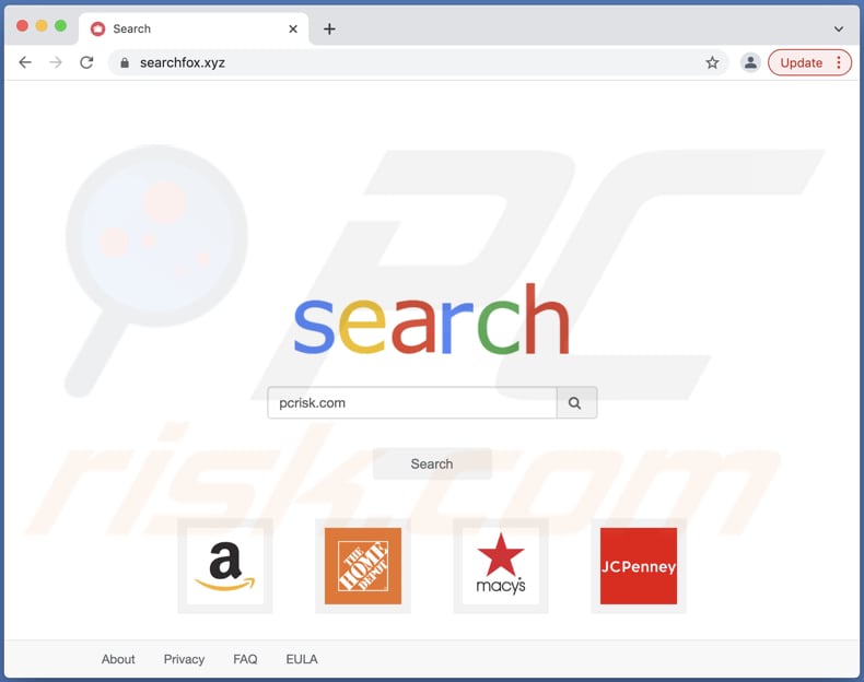 sequestrador de navegador searchfox.xyz num computador Mac