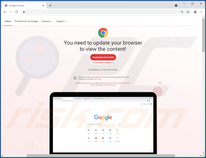 fraude You need to update your browser to view the content scam