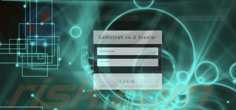 Assinatura do malware ladrão Gomorrah