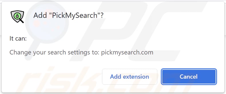 notificação do sequestrador de navegador pickmysearch