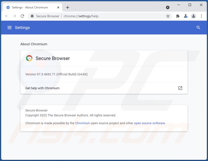 info detalhada de Secure Browser 