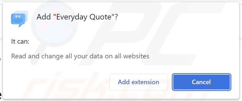 adware Everyday Quote a pedir permissões