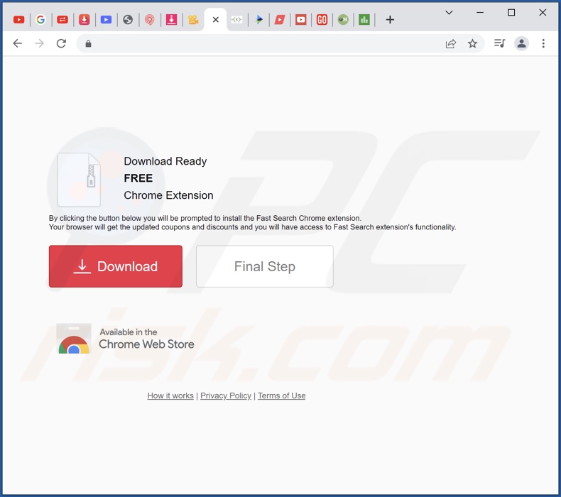 Website usado para promover o sequestrador de navegador Keep It Secure