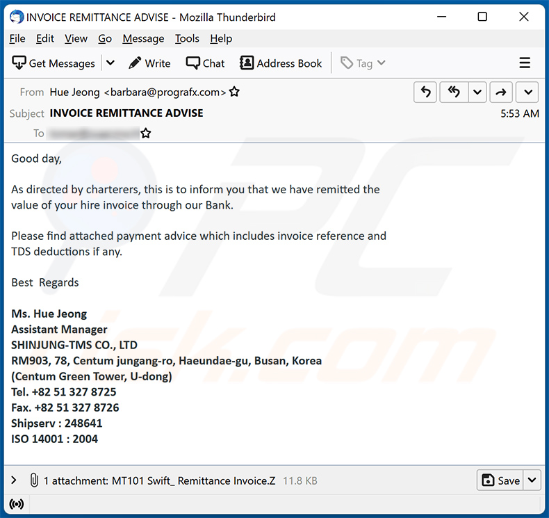 Bank Payment-spam temático de difusão de emails do malware FormBook 