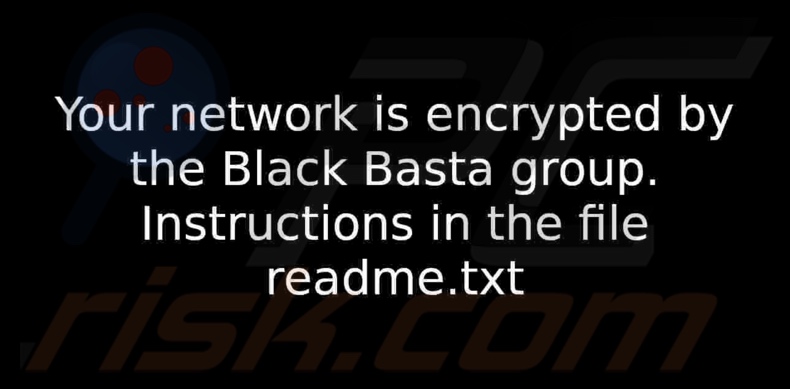 fundo do ambiente de trabalho do ransomware Black Basta