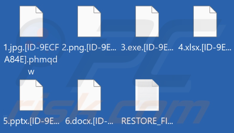 Ficheiros encriptados pelo ransomware Phmqdw (extensão .phmqdw)