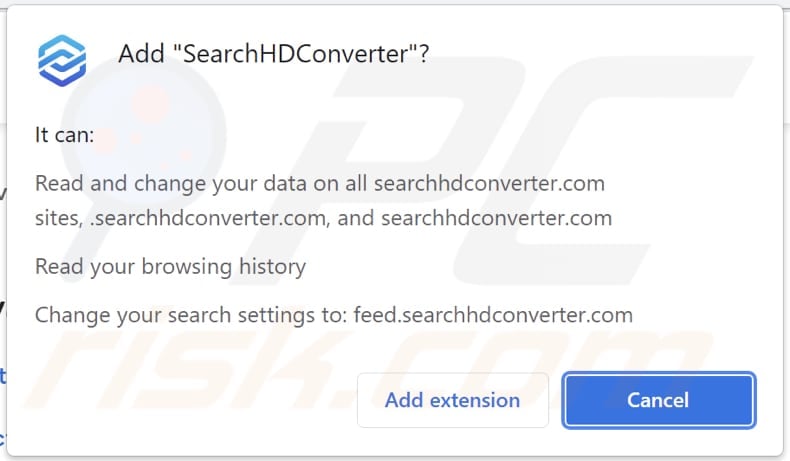 notificação do navegador SearchHDConverter