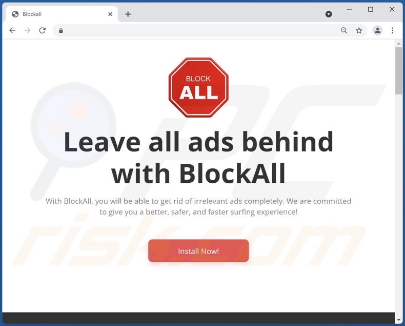 BlockAll - block ads adware site promocional oficial