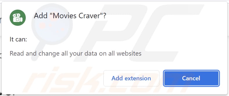 notificação de navegador do adware movies craver