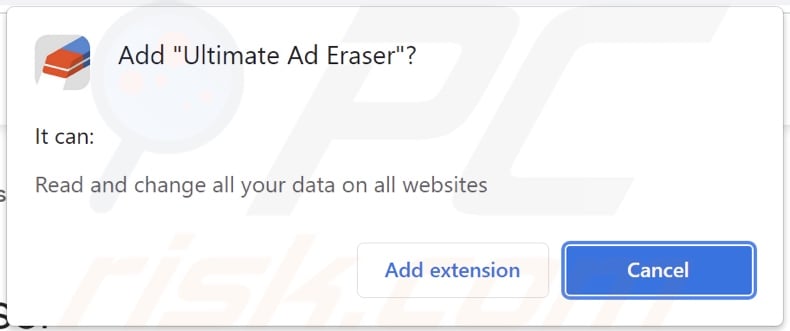 adware Ultimate Ad Eraser a pedir permissões