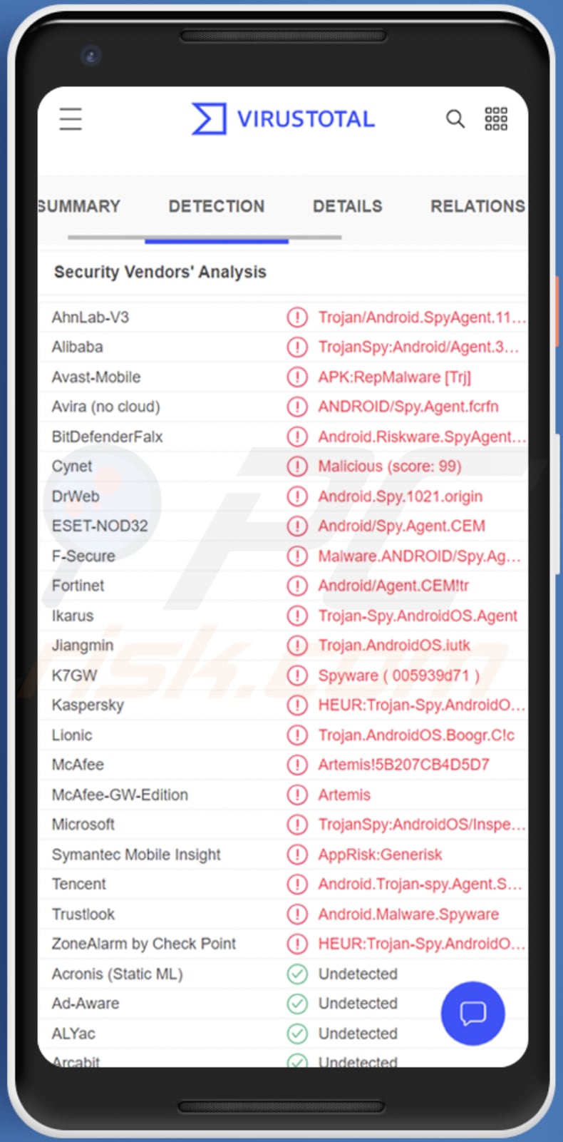 malware do android APT32