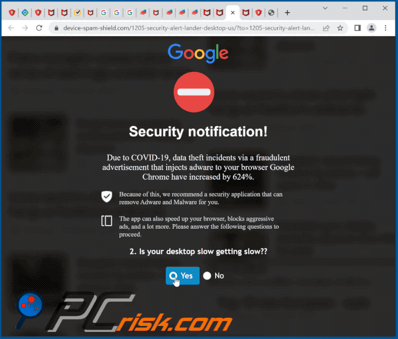POP-UP da Fraude Chrome Is Infected With Trojan:SLocker (2022-06-07)