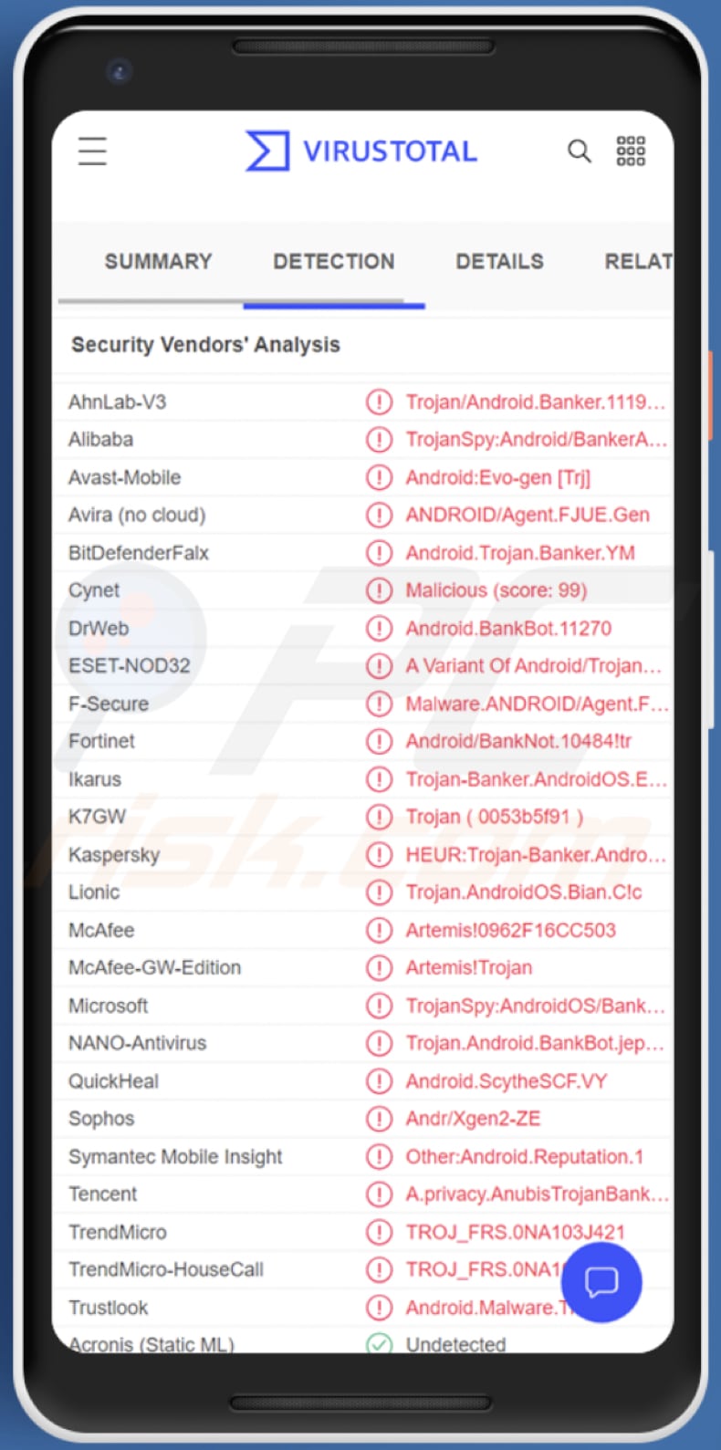 Resgatar código, ESET Mobile Security