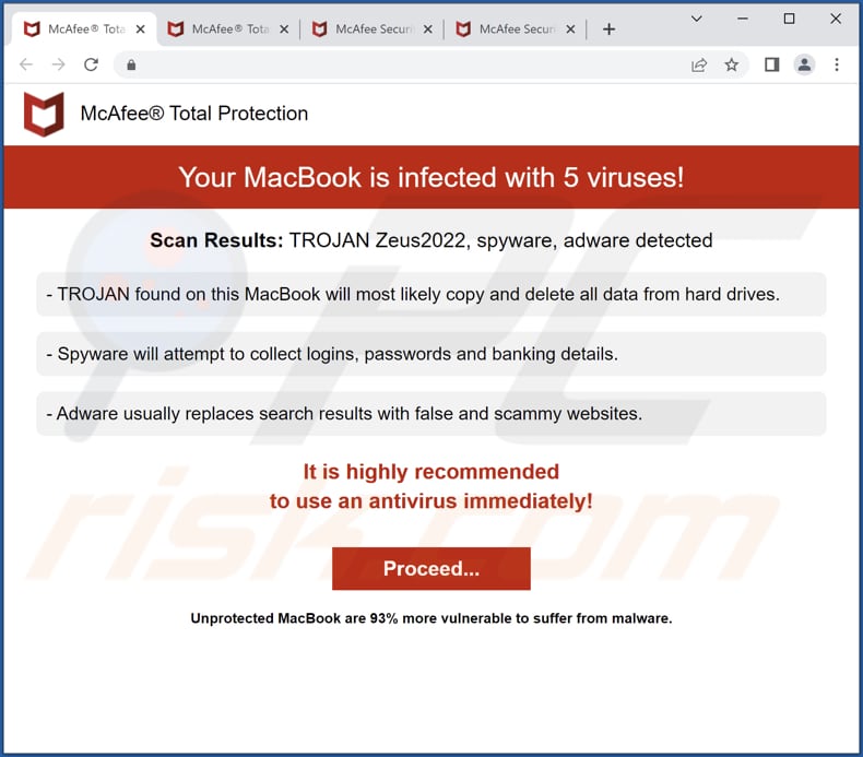 fraude Your MacBook Is Infected With 5 Viruses!