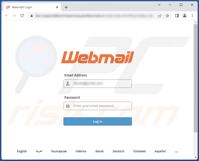 página de phishing da fraude unusual sign-in activity email