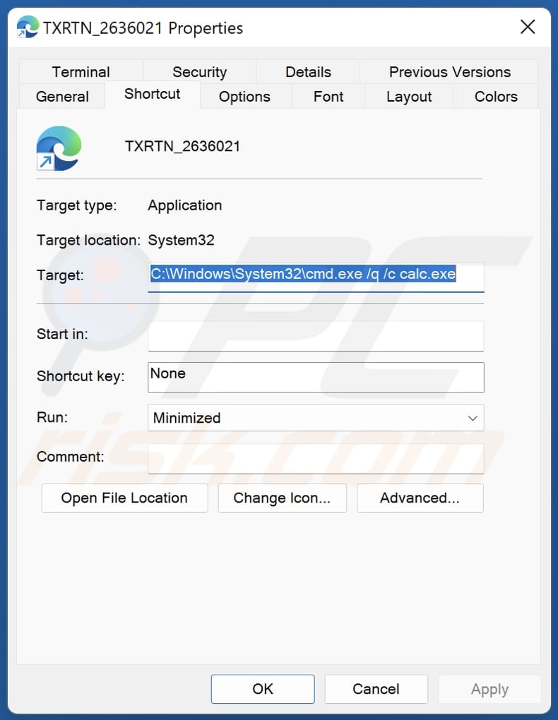 malware Windows Calculator