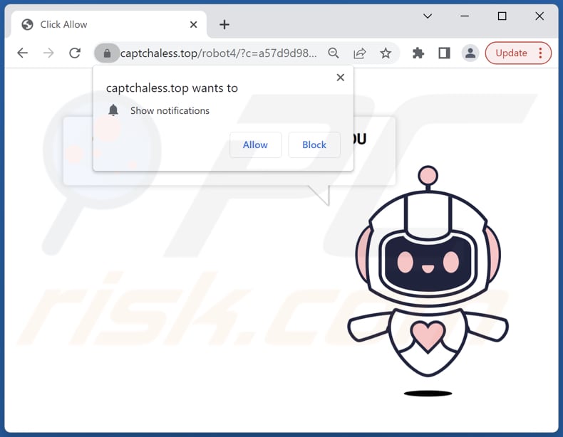 redirecionamentos pop-up captchaless[.]top