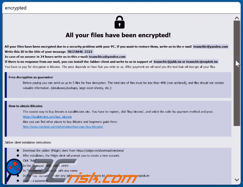 pop-up do ransomware FILE (info.hta) GIF